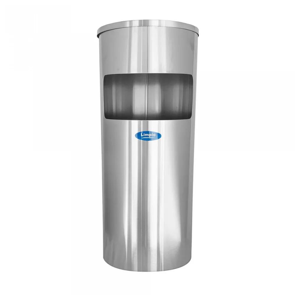 Limpio Cos gunoi cu scrumiera Limpio CSR-03, 20l, Inox