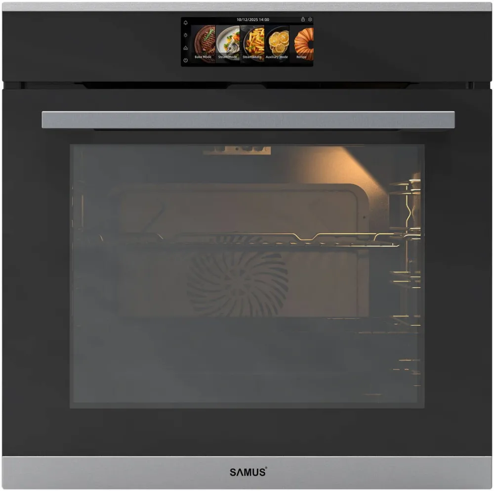 Samus Cuptor incorporabil Samus SC634GDT15H, 74 L, Grill Electric, 15 functii de gatire, Curatare catalitica, Ventilator, Timer Digital