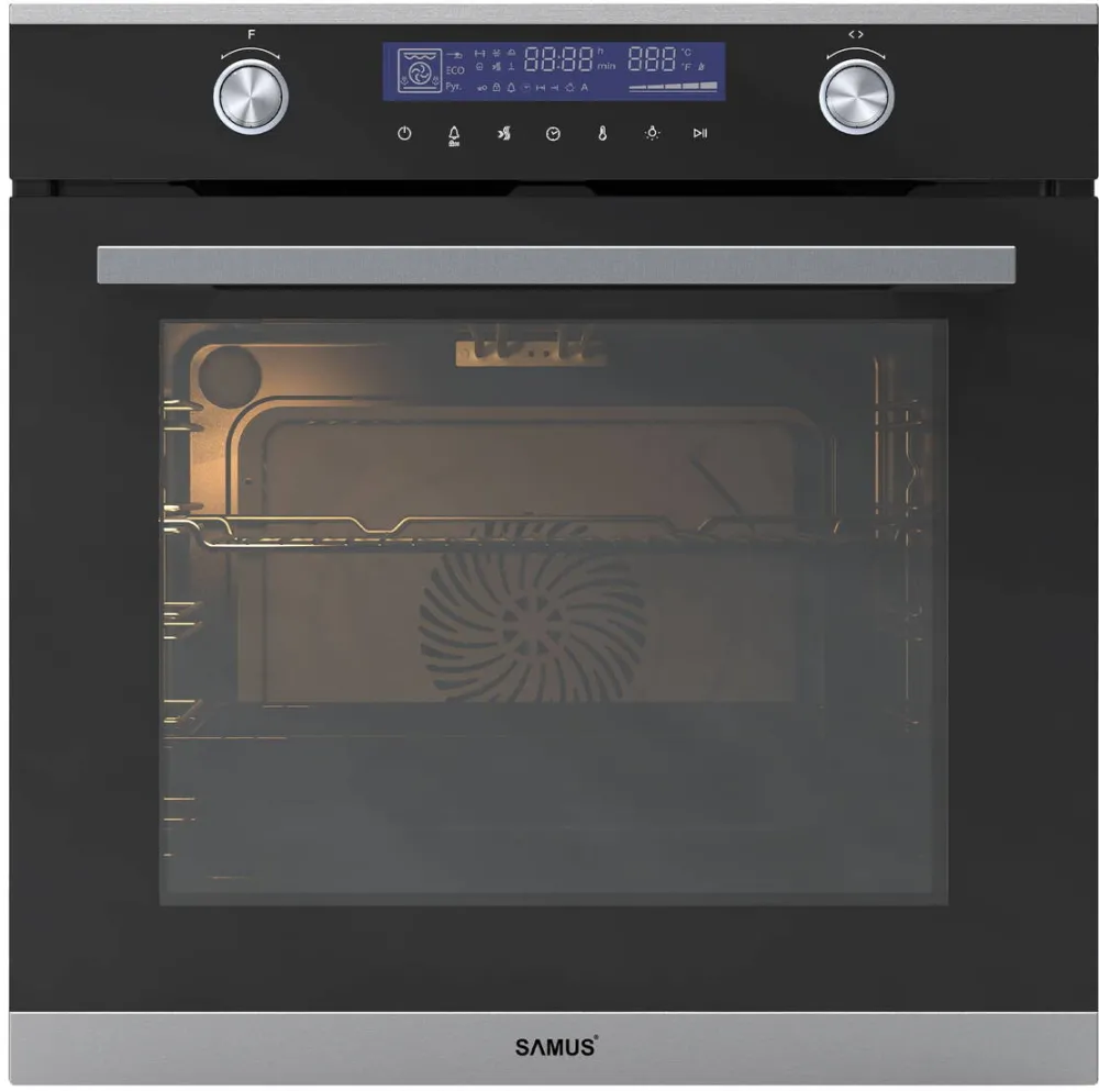 Samus Cuptor incorporabil Samus SC631GD13, Capacitate 74 litri, 13 functii + gatire 3D, Putere cuptor 2890-34400 W, Grill electric, Ventilator, Timer Digital