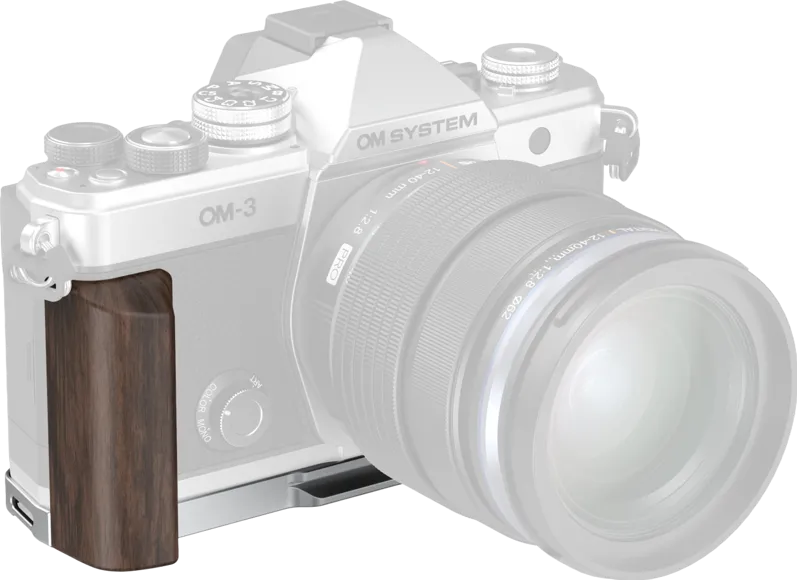 SmallRig SmallRig 5563 L-Shaped Mount Plate with Wooden Handle for OM SYSTEM OM-3