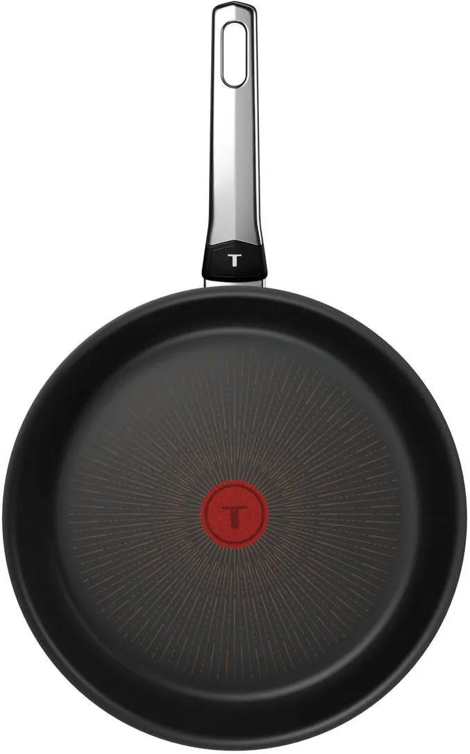 TEFAL Tigaie Tefal Excellence, 28 cm, inductie, invelis antiaderent, indicator Thermo-Signal, aluminiu, negru