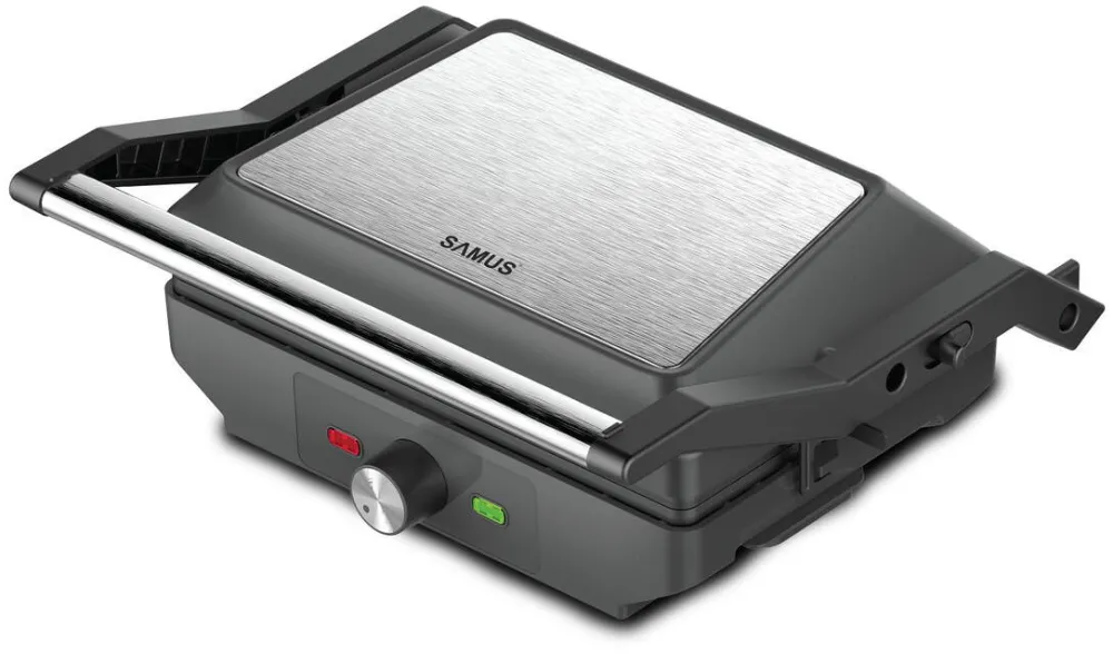 Samus Grill electric Samus GTS-1600X, 1600 W, Tip placi grill antiaderente, Indicatoare luminoase, Control reglabil al temperaturii