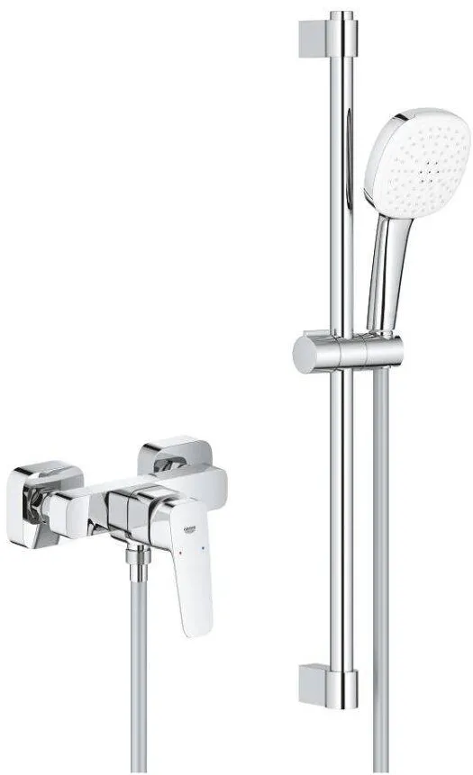 Grohe Baterie dus Cubeo cu set de dus cu bara Tempesta Cube 110 2 jet, crom