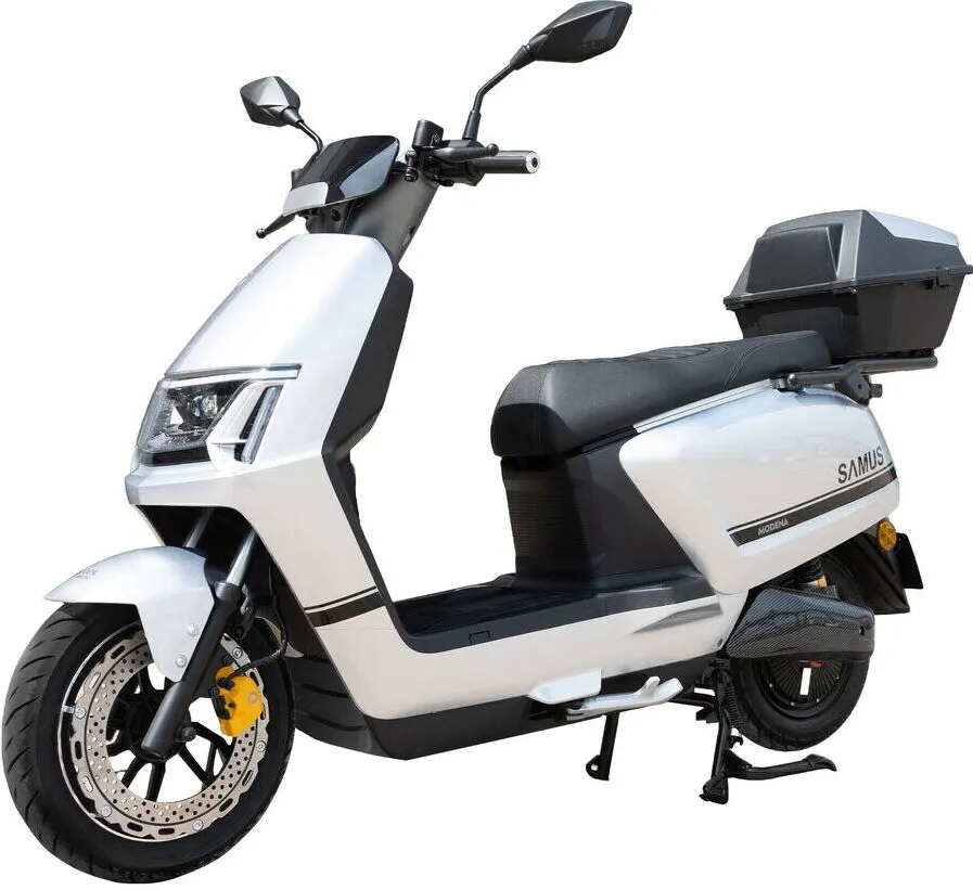 Samus Scuter electric Modena-45-12T2200-72V23-Silver, 1200W, Viteza Maxima 45 km/h, Acumulator 72V23AH, Tip baterie Plumb Acid, Autonomie 57 km, Argintiu