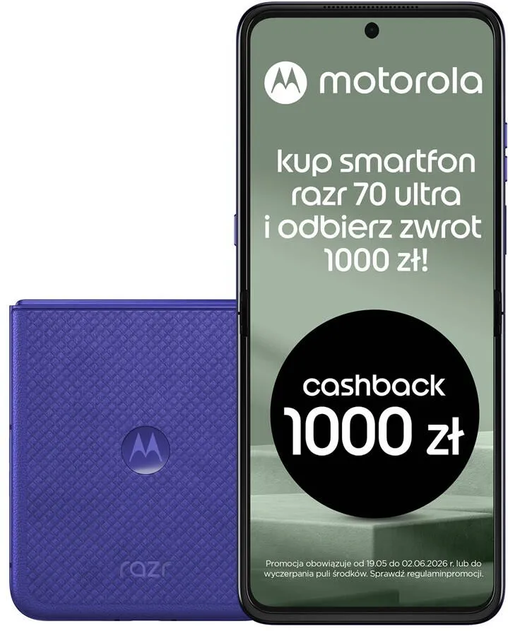 Smartphone MOTOROLA razr 70 ultra 17.7 cm (6.96") Dual SIM Android 16.0 5G USB Type-C 16 GB 512 GB 5000 mAh Violet