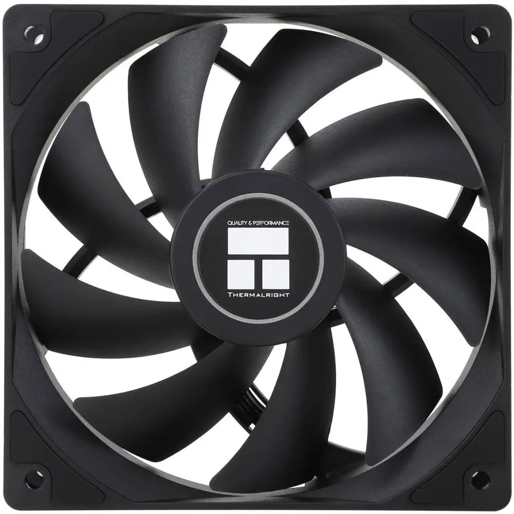 THERMALRIGHT 120mm, 1550 rpm, S-FDB Bearing, 66, 17 cfm, fara LED, 4pin PWM, negru
