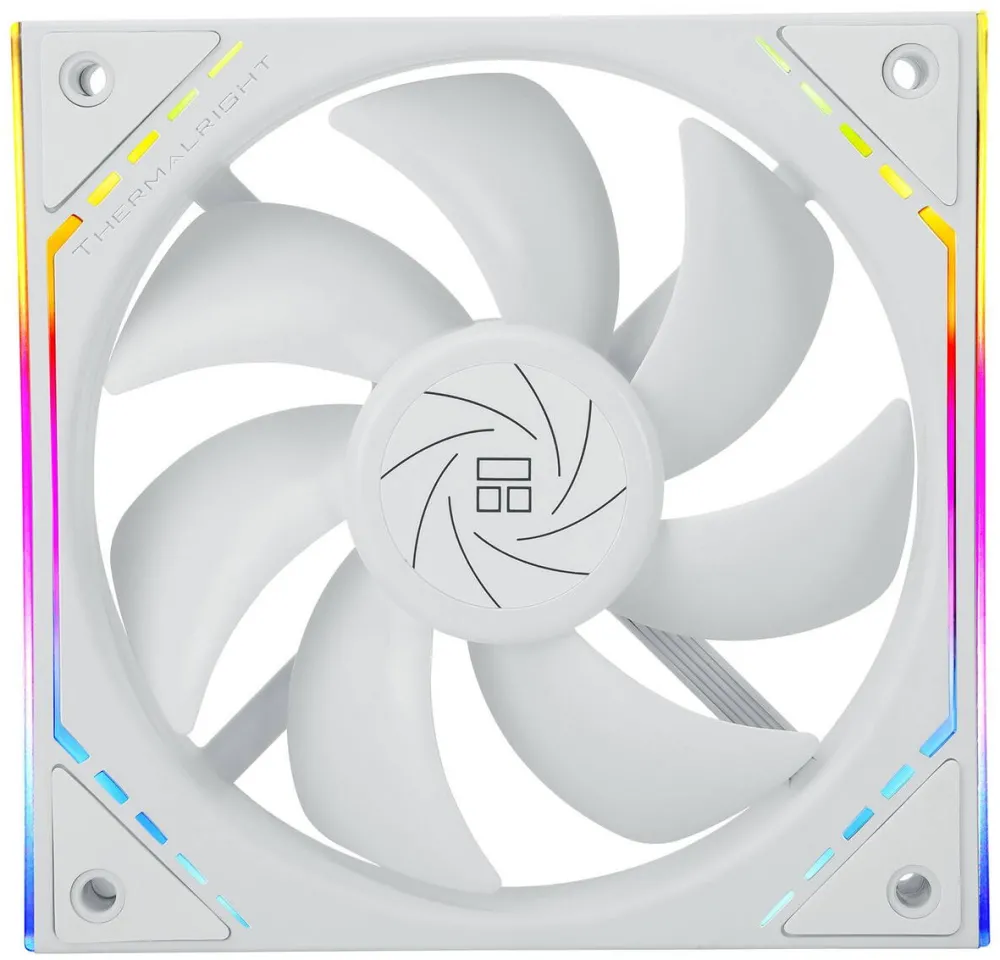 THERMALRIGHT Ventilator„TL-M12W”, 120mm, 1500 RPM, S-FDB Bearing, 47.6 CFM, LED ARGB, 4pin PWM, alb