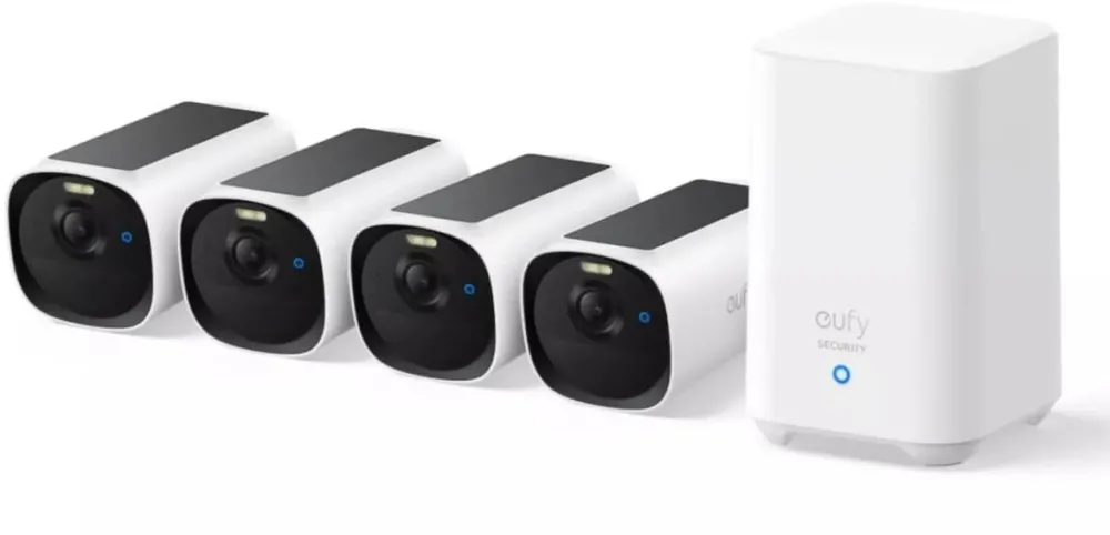 Camera Supraveghere Anker video eufyCam E40 Wireless, MaxColor Night Vision, Set HomeBase 2 + 4 camere 2K QHD