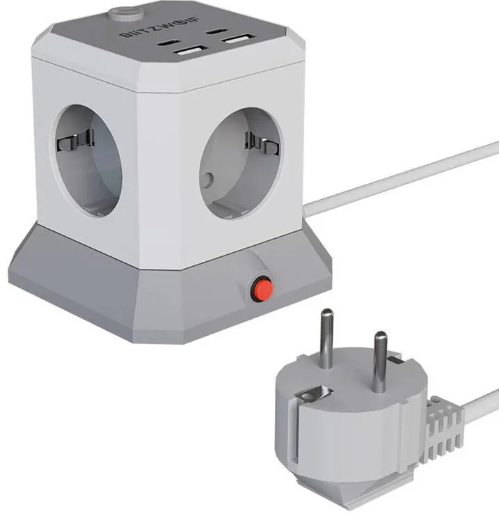 BlitzWolf Power Outlet Extender BlitzWolf BW-EC1 4xAC 2xUSB-A 2xUSB-C