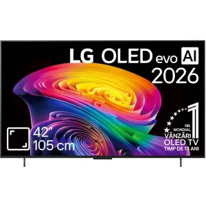 Televizor LG OLED Evo 42C6ELB, 105 cm, Smart, 4k Ultra HD, 165 Hz, Clasa E (Model 2026)