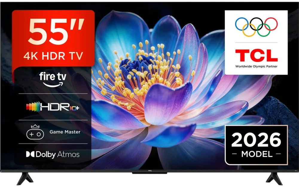 Televizor TCL LED 55V6D, 139 cm, Smart, 4K Ultra HD, Clasa E (Model 2026)
