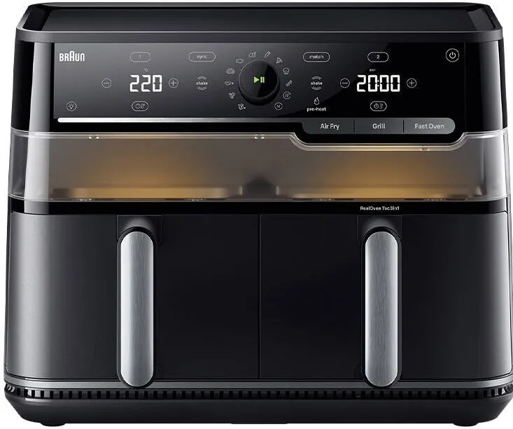 Friteuza dubla cu aer cald BRAUN TwinCook 5 TD5073 2850W 10L (2 x 5L)