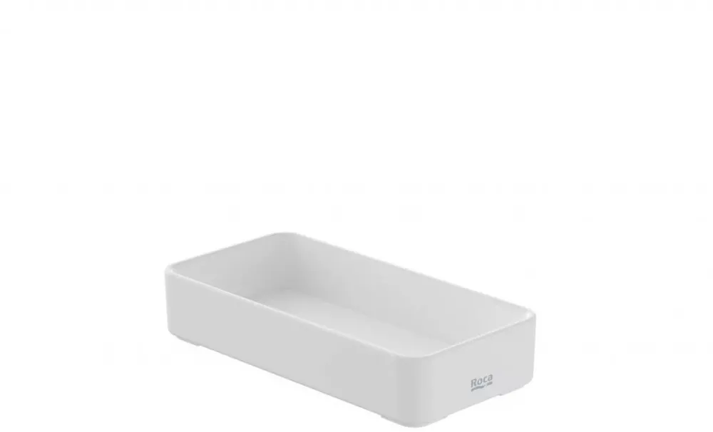 Roca Etajera baie Ona A817671C60, pe blat, 151 x 75 mm, plastic, mat, Alb