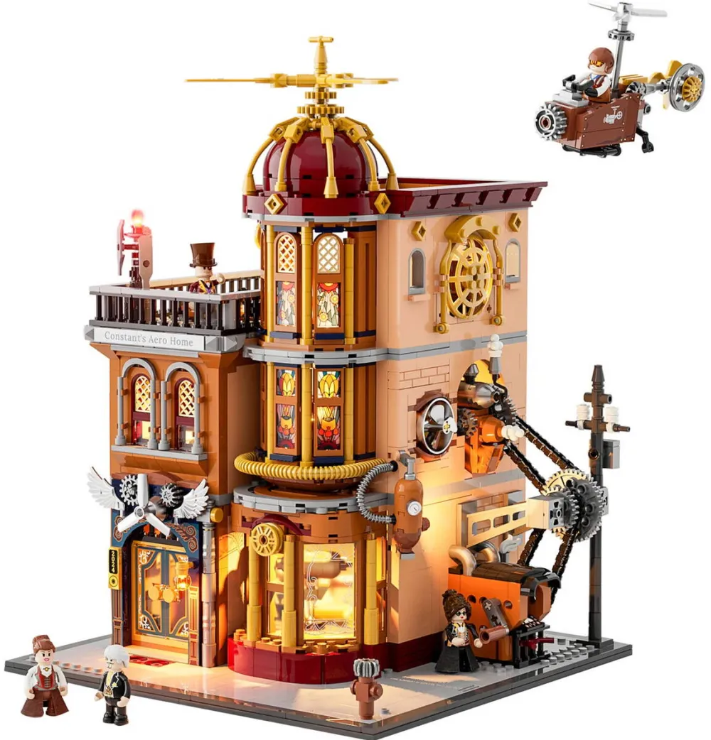 Jucarie Educationala Lumibricks Steampunk Flying Club, construction toy