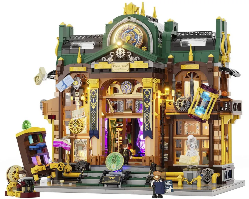 Jucarie Educationala Lumibricks Lumibrick's Steampunk Time Rift library
