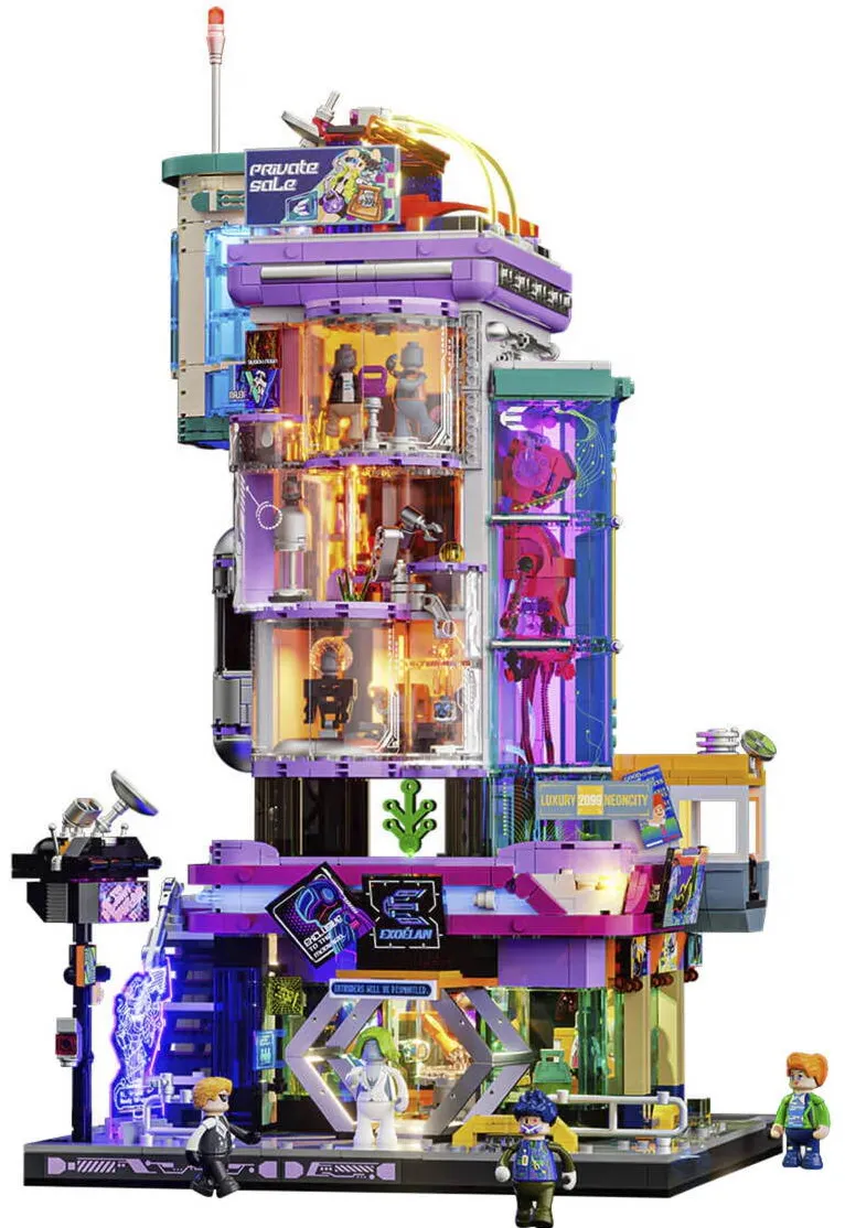 Jucarie Educationala Lumibricks Cyberpunk Neoncity Cyber ​​Couture Galleria