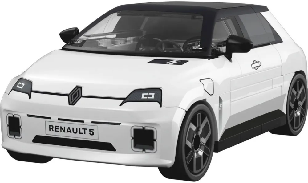 Masina Cobi Renault 5 E-Tech (white, scale 1:35)