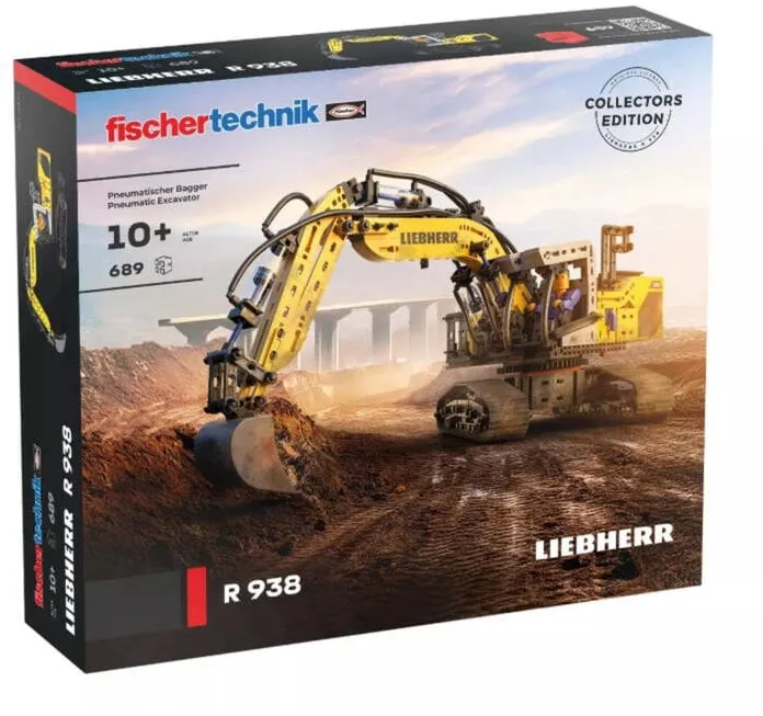 Jucarie Educationala fischertechnik fischertechnik Liebherr R 938 Pneumatic Excavator, construction toy