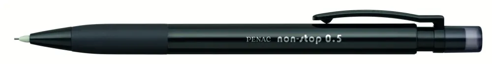 Penac Creion mecanic Penac Non-Stop, rubber grip, 0.5mm, varf plastic - corp negru