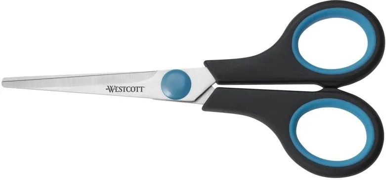 Westcott Foarfeca otel, 130 mm, cu rubber grip, WESTCOTT Easy Grip - 10 ani garantie