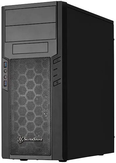 Carcasa PC Silverstone SST-PS13B Precision Midi Tower ATX, window, negru