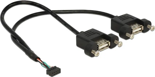 DELOCK 84832, USB internal to external cable - 10 pin USB header to USB - 25 cm