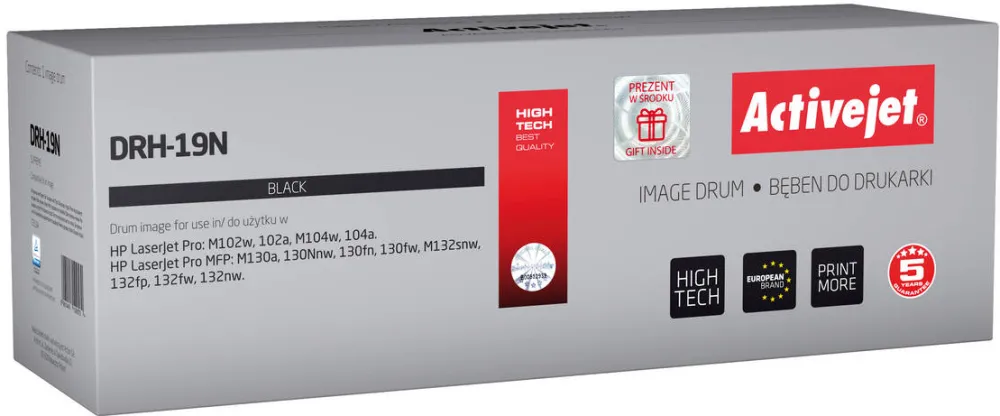 Drum ACTIVEJET DRH-19N pentru imprimanta HP; Compatibil HP 19A CF219A; Suprem; 12000 pagini; negru