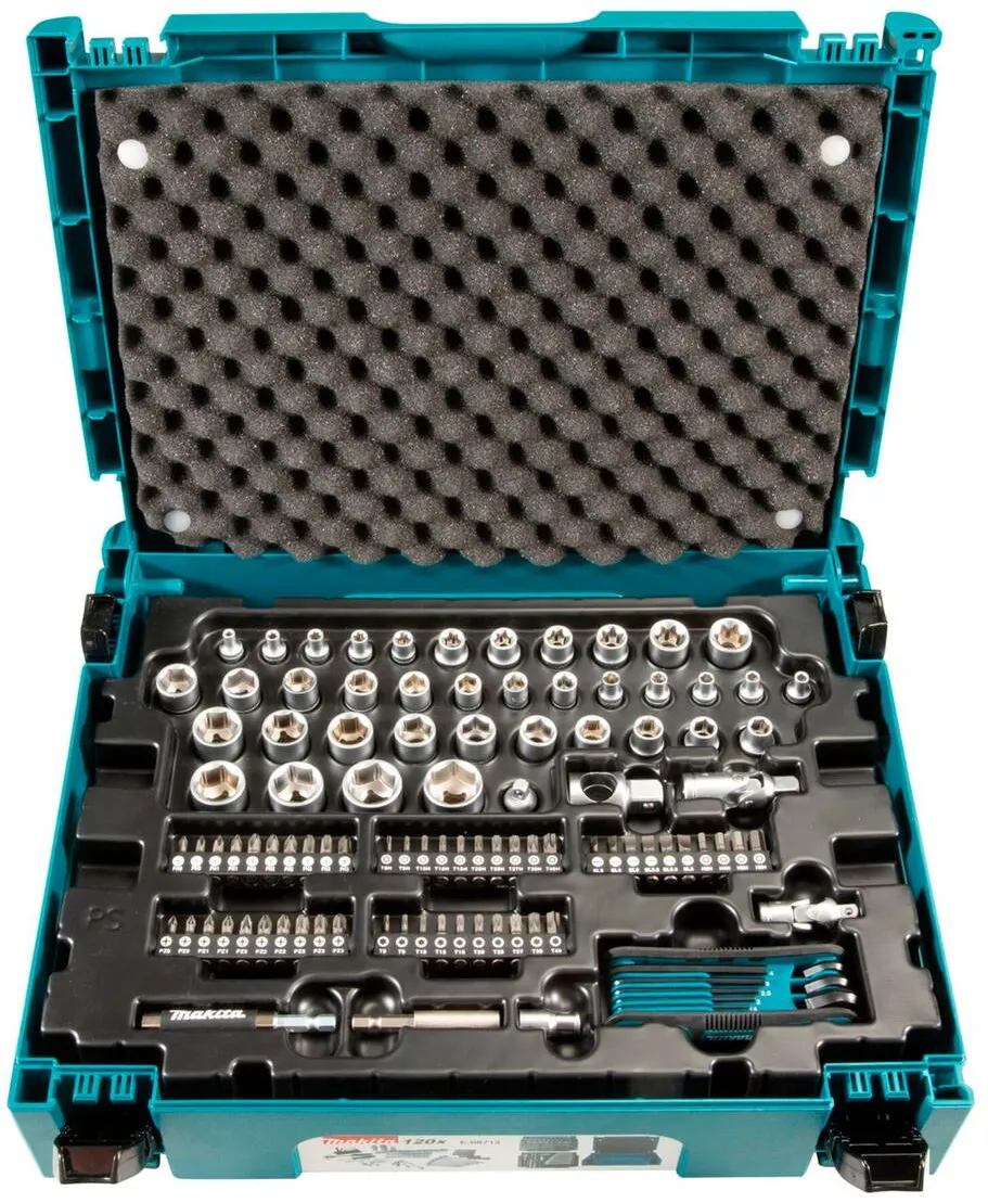 Makita E-08713 Tool Set 120-pcs. MAKPAC