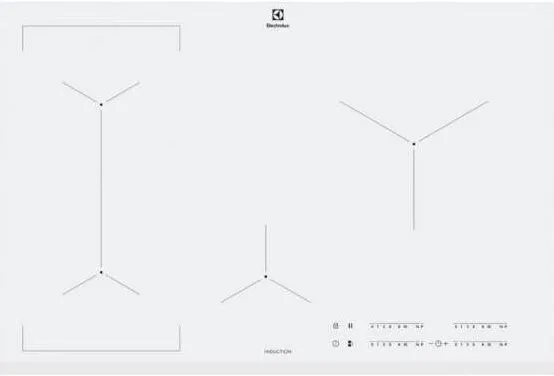 Plita ELECTROLUX EIV83443BW  cu inductie cu zona incorporata alba 4 zona(e)