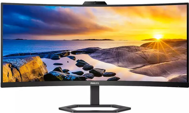 Monitor Philips 34E1C5600HE Curbat 34 inch UWQHD VA 1 ms 100 Hz Webcam USB-C