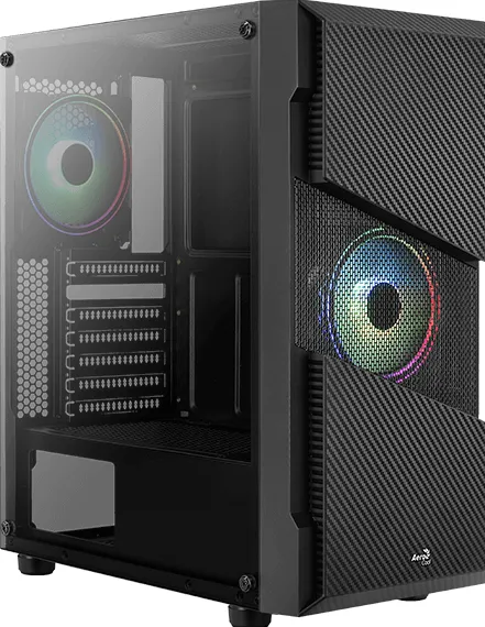 Carcasa PC Aerocool Midi Menace RGB/TG Black MicroATX/ATX/MiniITX