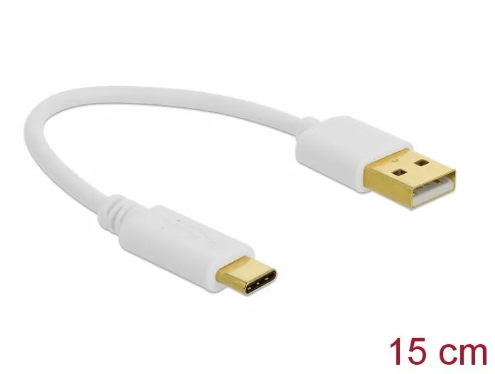 DELOCK Cablu de incarcare USB de Tip-A la USB Type-C 15 cm