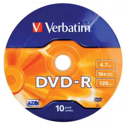 DVD-R VERBATIM 16x, 4.7GB, 10buc