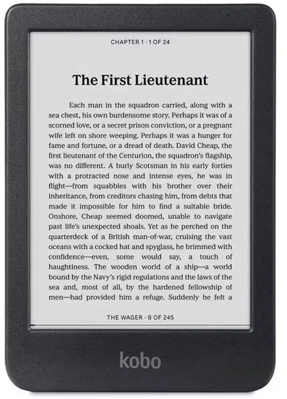 eBook Reader Kobo Clara BW, 6 inch Comfort Light, IPX8, 16GB, Wireless, Black
