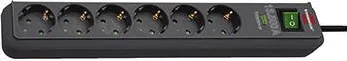 Brennenstuhl Multi Socket "ECO-Line", 6 Socket, Black