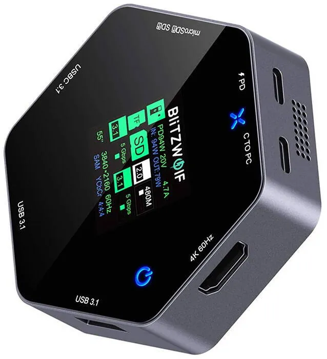 Docking Station BlitzWolf  8-in-1 Blitzwolf BW-TH16 USB 100W LCD Smart Display