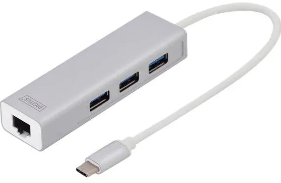 Docking Station Digitus  USB Type-C 3-Port Hub + Gigabit Ethernet
