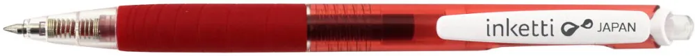 Penac Pix cu gel PENAC Inketti, rubber grip, 0.5mm, corp rosu transparent - scriere rosie