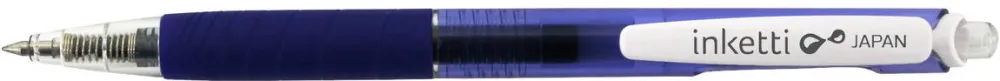 Penac Pix cu gel PENAC Inketti, rubber grip, 0.5mm, corp albastru transparent - scriere albastra