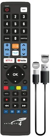 Generic TELECOMANDA UNIVERSALA PROGRAMABILA USB-C 4:1