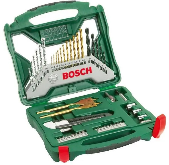 BOSCH 2607019327 - Set accesorii insurubare si burghie mixte, 50 bucati
