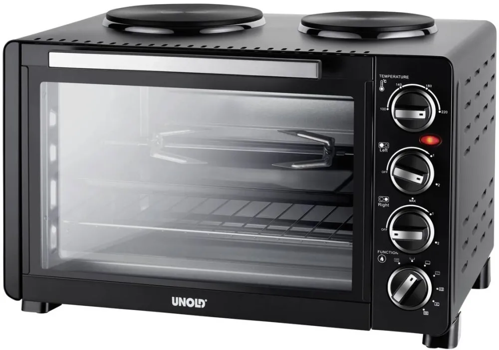 Unold Cuptor electric 68885, 30 Litri, 12 Functii de Gatire, 2400 W, Grill Electric, Rotisor