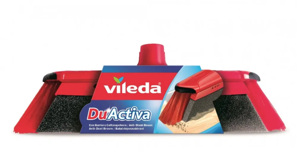 VILEDA 151221 matura Interior cu peri moi/duri Polietilen tereftalat (PET), cauciuc negru, gri, rosu