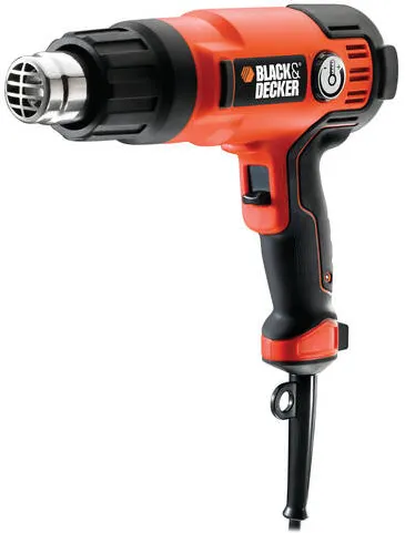 Black & Decker Pistol cu ​​aer cald KX2200K-QS, 720 l/min, 645 °C, 2000 W, Negru, Portocaliu