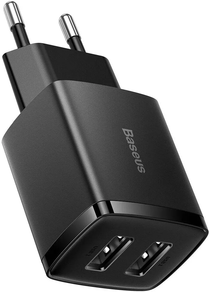 Incarcator Baseus Compact 2x USB 10,5 W negru (CCXJ010201)