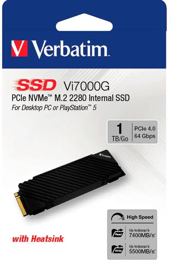 SSD VERBATIM Vi7000G M.2 1TB PCIe NVMe