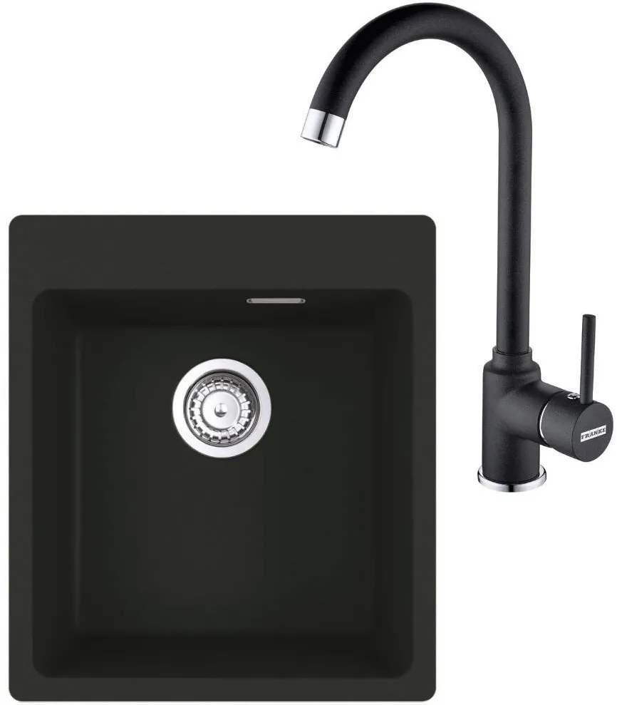 Franke Pachet chiuveta bucatarie Franke MRG 610-39, 440x500 mm + Baterie Pola 1.0, Negru