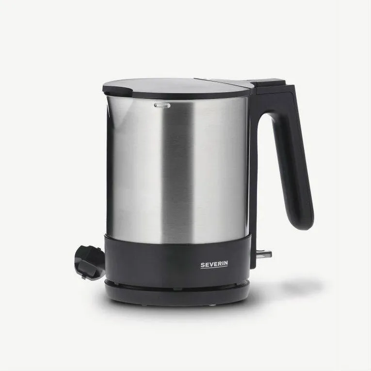 SEVERIN WK 3409 electric kettle 1.7 L 2200 W Black, Stainless steel