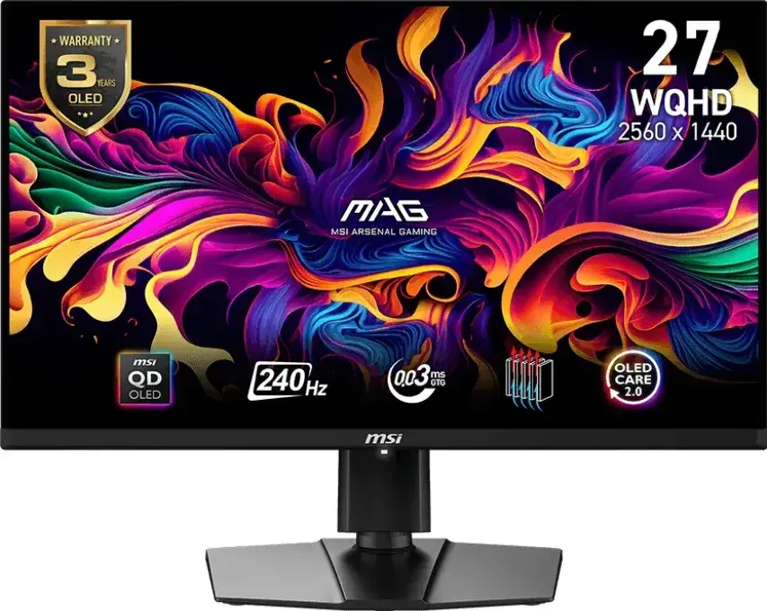 Monitor MSI MAG 271QPXDE QD-OLED E2, 27 inch Gaming, 240Hz, QD-OLED, Adaptive Sync