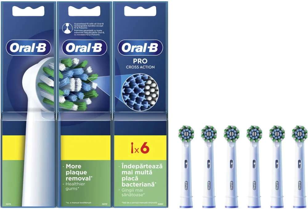 ORAL-B Oral-B Oral-B Pro Cross Action brush heads, 6-pack, white